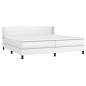 vidaXL Boxspringbett mit Matratze Weiß 200x200 cm Kunstleder vidaXL Boxspringbett mit Matratze Weiß 200x200 cm Kunstleder
