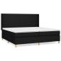 vidaXL Boxspringbett mit Matratze Schwarz 200x200 cm Stoff vidaXL Boxspringbett mit Matratze Schwarz 200x200 cm Stoff