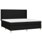 vidaXL Boxspringbett mit Matratze Schwarz 200x200 cm Stoff vidaXL Boxspringbett mit Matratze Schwarz 200x200 cm Stoff