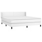 vidaXL Boxspringbett mit Matratze Weiß 180x200 cm Kunstleder vidaXL Boxspringbett mit Matratze Weiß 180x200 cm Kunstleder