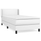 vidaXL Boxspringbett mit Matratze Weiß 80x200 cm Kunstleder vidaXL Boxspringbett mit Matratze Weiß 80x200 cm Kunstleder
