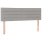 vidaXL Boxspringbett mit Matratze & LED Hellgrau 140x200 cm Stoff vidaXL Boxspringbett mit Matratze & LED Hellgrau 140x200 cm Stoff