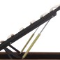 Bett mit Bettkasten Hydraulisch LED Braun Stoff 180x200 cm Bett mit Bettkasten Hydraulisch LED Braun Stoff 180x200 cm
