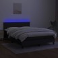 vidaXL Boxspringbett mit Matratze & LED Schwarz 140x190 cm Stoff vidaXL Boxspringbett mit Matratze & LED Schwarz 140x190 cm Stoff