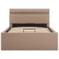 vidaXL Bett mit Bettkasten LED Cappuccino-Braun Kunstleder 100x200 cm vidaXL Bett mit Bettkasten LED Cappuccino-Braun Kunstleder 100x200 cm
