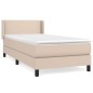 vidaXL Boxspringbett mit Matratze Cappuccino-Braun 90x200cm Kunstleder vidaXL Boxspringbett mit Matratze Cappuccino-Braun 90x200cm Kunstleder