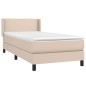 vidaXL Boxspringbett mit Matratze Cappuccino-Braun 90x200cm Kunstleder vidaXL Boxspringbett mit Matratze Cappuccino-Braun 90x200cm Kunstleder