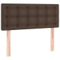 vidaXL Boxspringbett mit Matratze & LED Braun 90x200 cm Kunstleder vidaXL Boxspringbett mit Matratze & LED Braun 90x200 cm Kunstleder