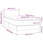 vidaXL Boxspringbett mit Matratze & LED Hellgrau 80x200 cm Stoff vidaXL Boxspringbett mit Matratze & LED Hellgrau 80x200 cm Stoff