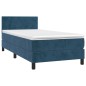 vidaXL Boxspringbett mit Matratze & LED Dunkelblau 90x200 cm Samt vidaXL Boxspringbett mit Matratze & LED Dunkelblau 90x200 cm Samt