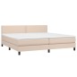 vidaXL Boxspringbett mit Matratze & LED Cappuccino-Braun 200x200cm vidaXL Boxspringbett mit Matratze & LED Cappuccino-Braun 200x200cm