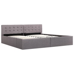 vidaXL Stauraumbett Hydraulisch Taupe Stoff 180×200 cm 