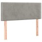 vidaXL Boxspringbett mit Matratze Hellgrau 100x200 cm Samt vidaXL Boxspringbett mit Matratze Hellgrau 100x200 cm Samt