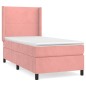 vidaXL Boxspringbett mit Matratze Rosa 100x200 cm Samt vidaXL Boxspringbett mit Matratze Rosa 100x200 cm Samt