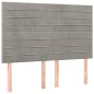 vidaXL Boxspringbett mit Matratze Hellgrau 140x200 cm Samt vidaXL Boxspringbett mit Matratze Hellgrau 140x200 cm Samt