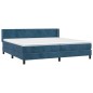 vidaXL Boxspringbett mit Matratze Dunkelblau 200x200 cm Samt vidaXL Boxspringbett mit Matratze Dunkelblau 200x200 cm Samt