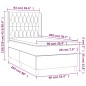 vidaXL Boxspringbett mit Matratze Dunkelgrau 90x200 cm Stoff vidaXL Boxspringbett mit Matratze Dunkelgrau 90x200 cm Stoff