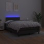 vidaXL Boxspringbett mit Matratze & LED Schwarz 120x200 cm Kunstleder vidaXL Boxspringbett mit Matratze & LED Schwarz 120x200 cm Kunstleder