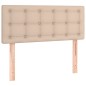 vidaXL Boxspringbett mit Matratze & LED Cappuccino-Braun 100x200cm vidaXL Boxspringbett mit Matratze & LED Cappuccino-Braun 100x200cm