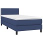 vidaXL Boxspringbett mit Matratze & LED Blau 80x200 cm Stoff vidaXL Boxspringbett mit Matratze & LED Blau 80x200 cm Stoff
