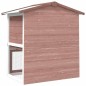 vidaXL Kaninchenstall 3 Türen Braun Holz vidaXL Kaninchenstall 3 Türen Braun Holz