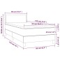 vidaXL Boxspringbett mit Matratze & LED Dunkelbraun 90x190 cm Stoff vidaXL Boxspringbett mit Matratze & LED Dunkelbraun 90x190 cm Stoff