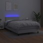 vidaXL Boxspringbett mit Matratze & LED Weiß 120x200 cm Kunstleder vidaXL Boxspringbett mit Matratze & LED Weiß 120x200 cm Kunstleder