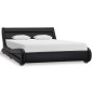 Bettgestell mit LED Schwarz Kunstleder 160x200 cm Bettgestell mit LED Schwarz Kunstleder 160x200 cm