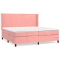 vidaXL Boxspringbett mit Matratze Rosa 200x200 cm Samt vidaXL Boxspringbett mit Matratze Rosa 200x200 cm Samt