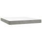 vidaXL Boxspringbett mit Matratze & LED Hellgrau 160x200 cm Samt vidaXL Boxspringbett mit Matratze & LED Hellgrau 160x200 cm Samt