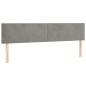 vidaXL Boxspringbett mit Matratze & LED Hellgrau 160x200 cm Samt vidaXL Boxspringbett mit Matratze & LED Hellgrau 160x200 cm Samt