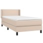 vidaXL Boxspringbett Matratze Cappuccino-Braun 100x200cm Kunstleder vidaXL Boxspringbett Matratze Cappuccino-Braun 100x200cm Kunstleder