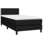 vidaXL Boxspringbett mit Matratze & LED Schwarz 90x200 cm Stoff vidaXL Boxspringbett mit Matratze & LED Schwarz 90x200 cm Stoff