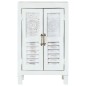 Sideboard Weiß 55x30x90 cm Massivholz Akazie Sideboard Weiß 55x30x90 cm Massivholz Akazie