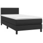 vidaXL Boxspringbett mit Matratze & LED Schwarz 80x200 cm Kunstleder vidaXL Boxspringbett mit Matratze & LED Schwarz 80x200 cm Kunstleder