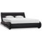 Bettgestell mit LED Schwarz Kunstleder 140×200 cm Bettgestell mit LED Schwarz Kunstleder 140×200 cm