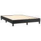 vidaXL Boxspringbett mit Matratze & LED Schwarz 140x190 cm Kunstleder vidaXL Boxspringbett mit Matratze & LED Schwarz 140x190 cm Kunstleder