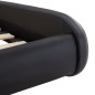 Bettgestell mit LED Schwarz Kunstleder 140×200 cm Bettgestell mit LED Schwarz Kunstleder 140×200 cm