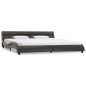 Bettgestell mit LED Grau Kunstleder 180x200 cm Bettgestell mit LED Grau Kunstleder 180x200 cm