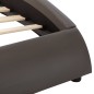 Bettgestell mit LED Grau Kunstleder 180x200 cm Bettgestell mit LED Grau Kunstleder 180x200 cm