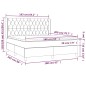vidaXL Boxspringbett mit Matratze Hellgrau 160x200 cm Stoff vidaXL Boxspringbett mit Matratze Hellgrau 160x200 cm Stoff