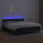 vidaXL Boxspringbett mit Matratze & LED Schwarz 160x200 cm Kunstleder vidaXL Boxspringbett mit Matratze & LED Schwarz 160x200 cm Kunstleder