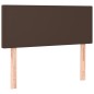 vidaXL Boxspringbett mit Matratze & LED Braun 100x200 cm Kunstleder vidaXL Boxspringbett mit Matratze & LED Braun 100x200 cm Kunstleder