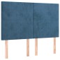 vidaXL Boxspringbett mit Matratze Dunkelblau 140x190 cm Samt vidaXL Boxspringbett mit Matratze Dunkelblau 140x190 cm Samt