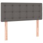 vidaXL Boxspringbett mit Matratze & LED Grau 80x200 cm Kunstleder vidaXL Boxspringbett mit Matratze & LED Grau 80x200 cm Kunstleder