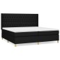 vidaXL Boxspringbett mit Matratze Schwarz 200x200 cm Stoff vidaXL Boxspringbett mit Matratze Schwarz 200x200 cm Stoff