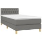 vidaXL Boxspringbett mit Matratze & LED Dunkelgrau 90x200 cm Stoff vidaXL Boxspringbett mit Matratze & LED Dunkelgrau 90x200 cm Stoff