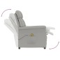 Massagesessel Hellgrau Wildleder-Optik Massagesessel Hellgrau Wildleder-Optik