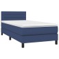 vidaXL Boxspringbett mit Matratze & LED Blau 80x200 cm Stoff vidaXL Boxspringbett mit Matratze & LED Blau 80x200 cm Stoff
