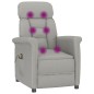 Massagesessel Hellgrau Wildleder-Optik Massagesessel Hellgrau Wildleder-Optik